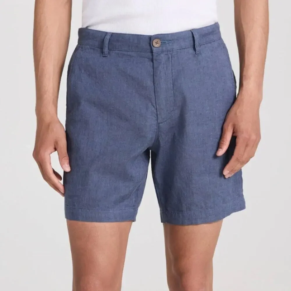 Faherty Tradewinds Linen Shorts 7.5